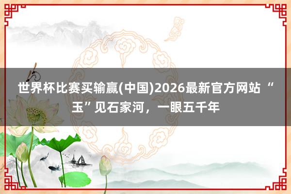 世界杯比赛买输赢(中国)2026最新官方网站 “玉”见石家河，一眼五千年