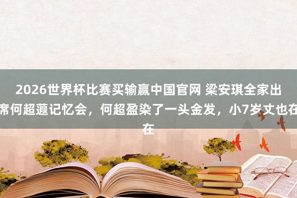 2026世界杯比赛买输赢中国官网 梁安琪全家出席何超蕸记忆会，何超盈染了一头金发，小7岁丈也在
