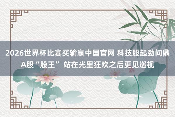 2026世界杯比赛买输赢中国官网 科技股起劲问鼎A股“股王” 站在光里狂欢之后更见巡视