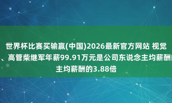 世界杯比赛买输赢(中国)2026最新官方网站 视觉中国董事、高管柴继军年薪99.91万元是公司东说念主均薪酬的3.88倍