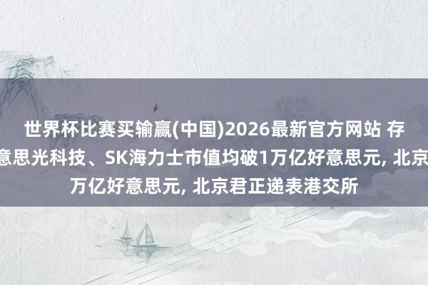 世界杯比赛买输赢(中国)2026最新官方网站 存储连续大涨! 好意思光科技、SK海力士市值均破1万亿好意思元， 北京君正递表港交所