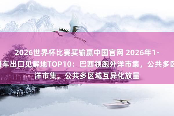 2026世界杯比赛买输赢中国官网 2026年1-4月比亚迪乘用车出口见解地TOP10:巴西领跑外洋市集,公共多区域互异化放量
