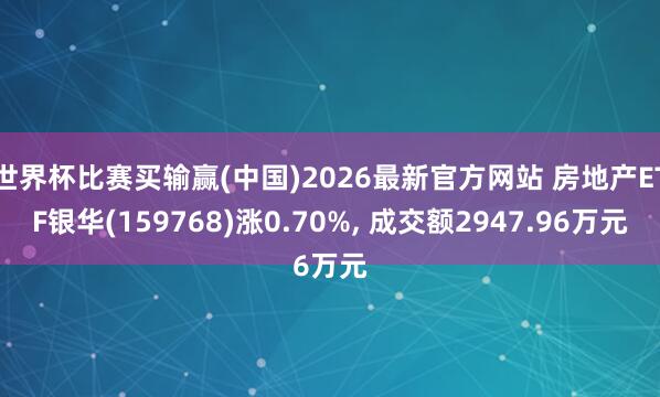 世界杯比赛买输赢(中国)2026最新官方网站 房地产ETF银华(159768)涨0.70%, 成交额2947.96万元
