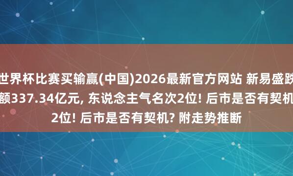 世界杯比赛买输赢(中国)2026最新官方网站 新易盛跌3.71%， 成交额337.34亿元， 东说念主气名次2位! 后市是否有契机? 附走势推断